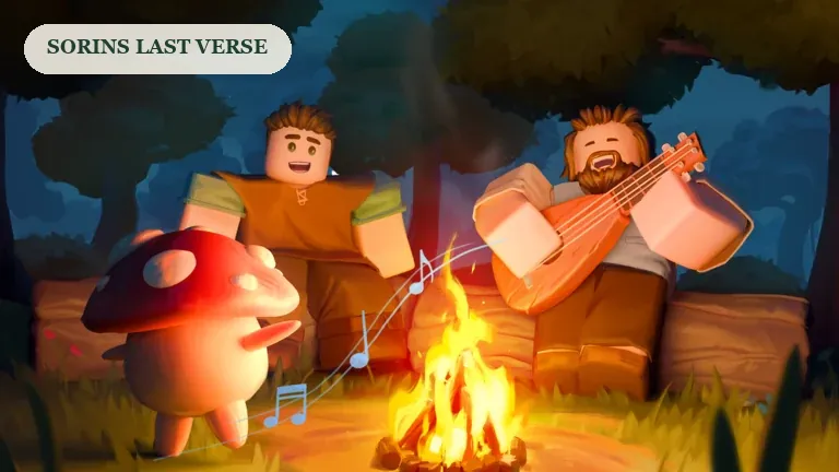 SCROOMS promotional artwork of players making music around a woodland campfire, for the Last Verse guide.